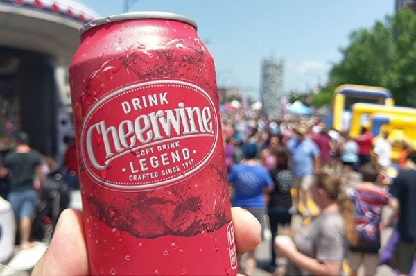 picture from cheerwine festival in 2017 featuring can of Cheerwine